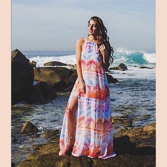 SHOW ME YOUR MUMU Bronte Salvation Mountain Maxi Dress Tropical Beach Cruise - Picture 13 of 13
